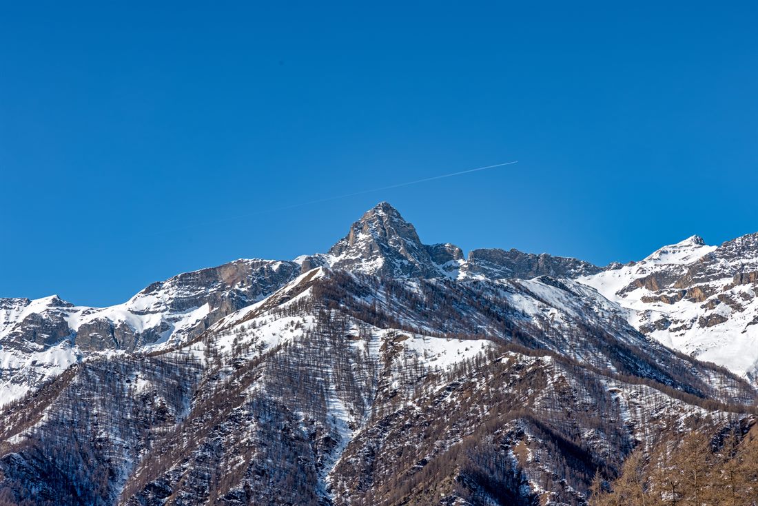 Panorama invernale dalla conca di Elva