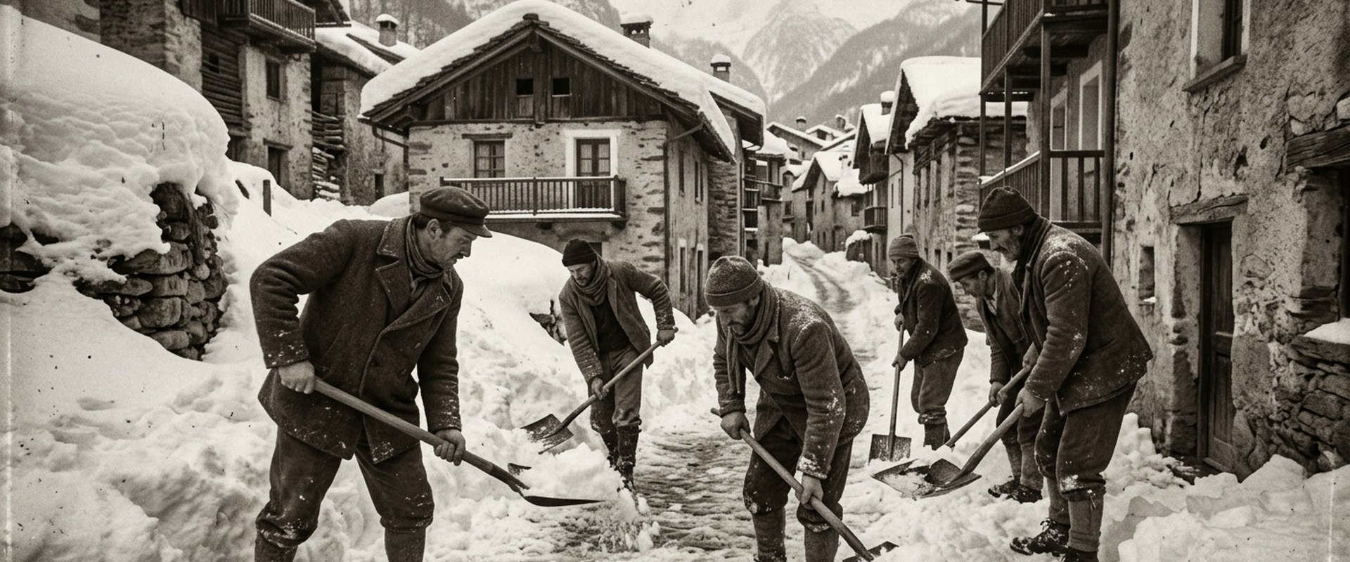 Spalatura della neve nelle borgate di Elva